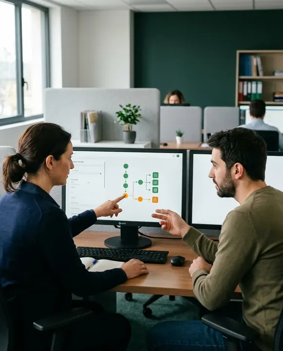 Les demandes clients sont qualifiées, routées et suivies automatiquement, avec reprise humaine pour les situations sensibles.